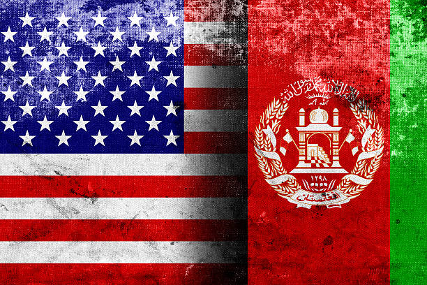 istock Grunge Afghanistan and USA Flag 515867053