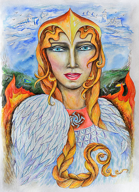 istock Slava. Watercolor fantasy portrait. 515884734