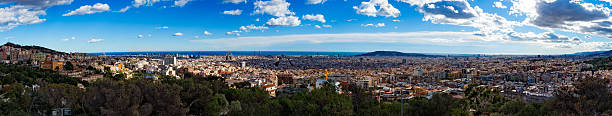 istock Panoramic view of Barcelona from Park Guell 515885680