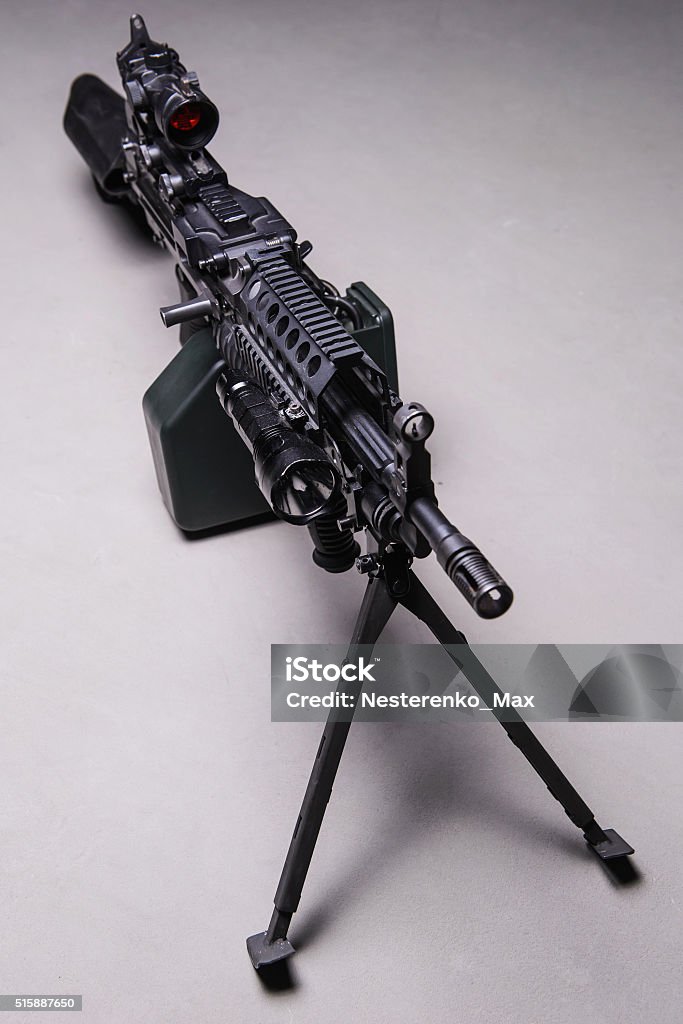 View From Machine Gun Us Automatic Machine Guntop View Stock Photo - Download Image Now - Gun ...