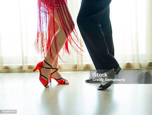 Legs Of Man And Woman Dancing Stock Photo - Download Image Now - Swing Dancing, Cha-cha-cha, Shoe