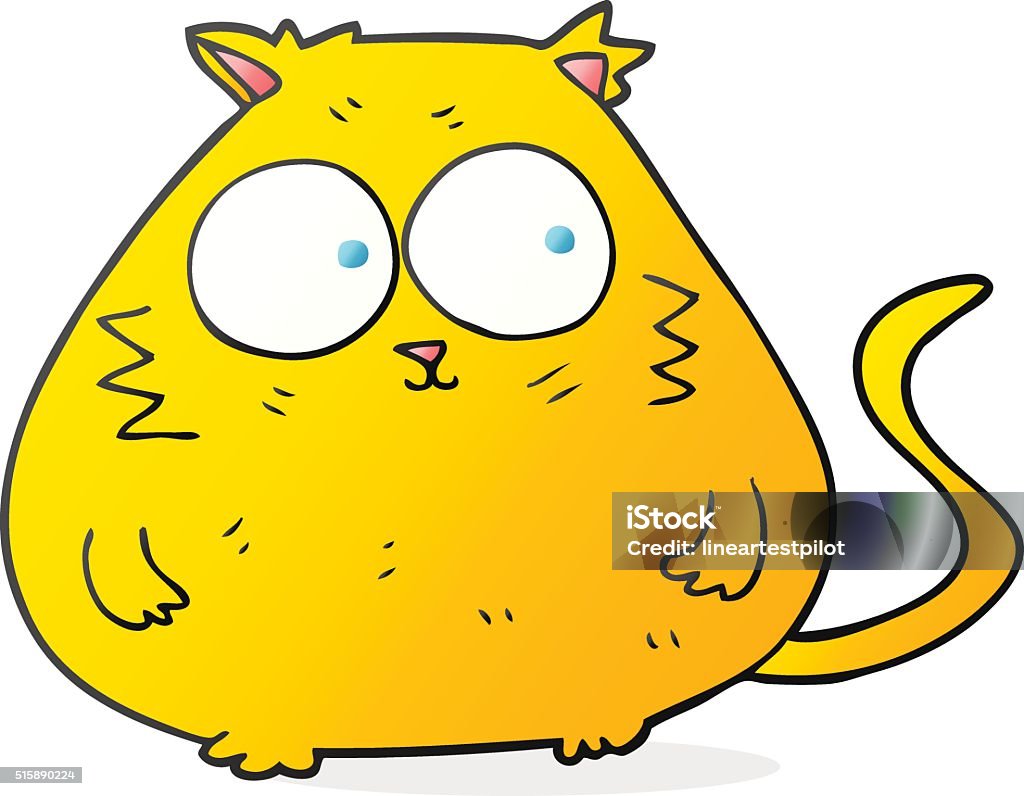 Kucing Gemuk Kartun Ilustrasi Stok - Unduh Gambar Sekarang - Aneh