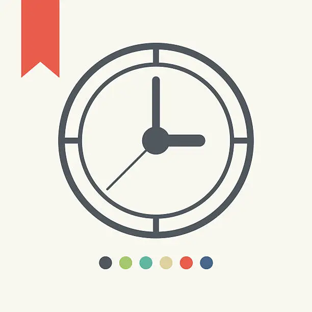 Vector illustration of Clock icon