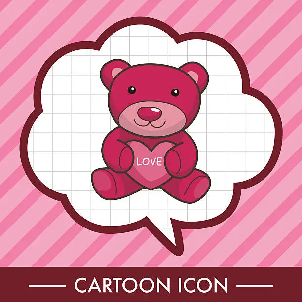Vector illustration of present bear theme elements
