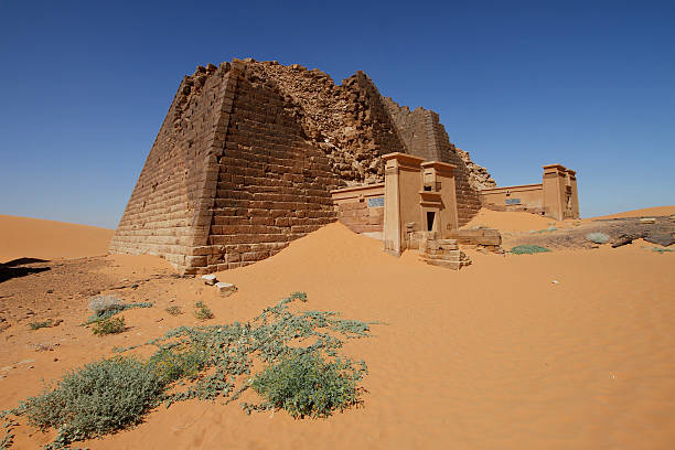 istock Ruined Meroe pyramids in the sand 515893664