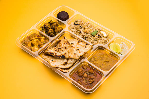 Indian Vegetarian Thali Indian Thali Parcel Indian Take Home Food Stock  Photo - Download Image Now - iStock