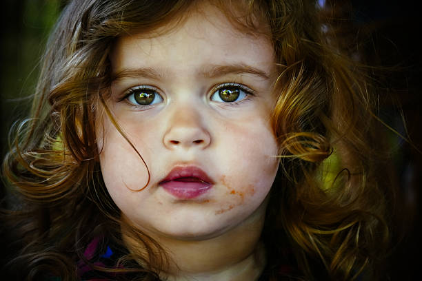 istock Messy girl portrait after lunch 515895810
