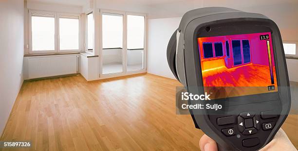 Heat Leak Infrared Detection Stock Photo - Download Image Now - Thermal Image, Window, Energy Efficient