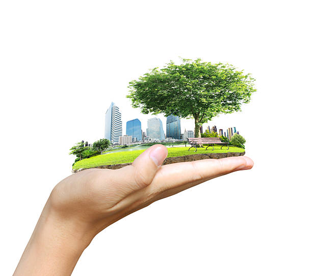 istock human hand holding  city 515914566