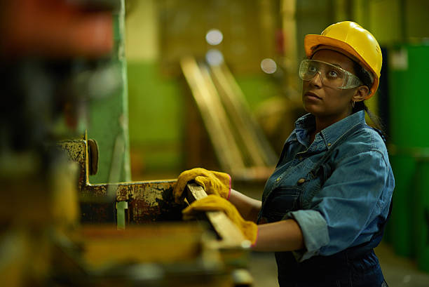 istock Woman factory worker 515917796