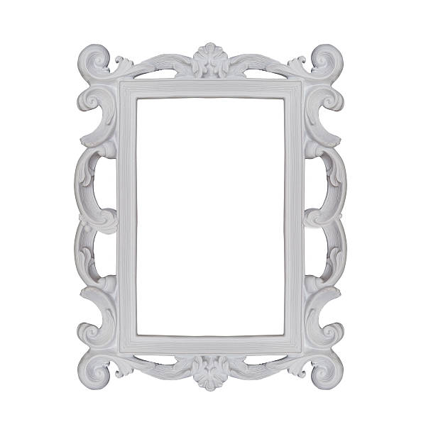 istock Frame old design stucco vintage isolated white background. 515918352