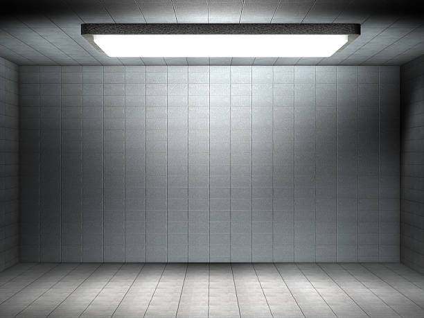 istock Empty room and light coming from the top. 515918474