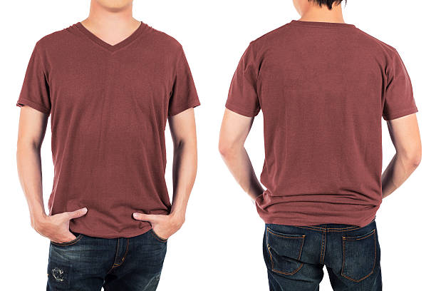 istock man in front and back red brown shirt 515918688