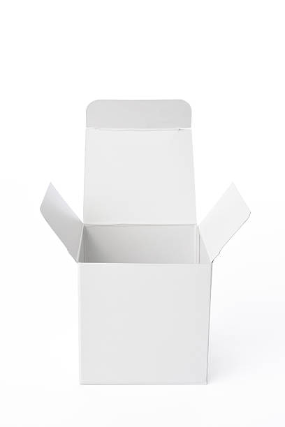 istock Isolated shot of opened blank cube box on white background 515920024
