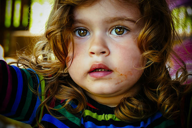 istock Messy girl portrait after lunch 515927886