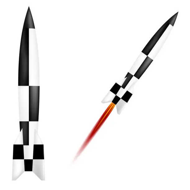 Vector illustration of German V-2 rocket