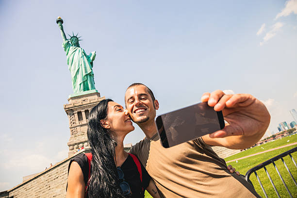 istock Taking a selfie in front of Statue of Liberty 515959071