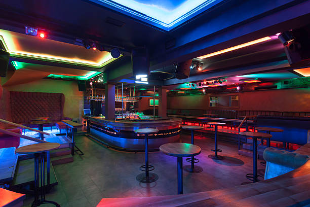 istock Nightclub interior with colorful lights 515960205