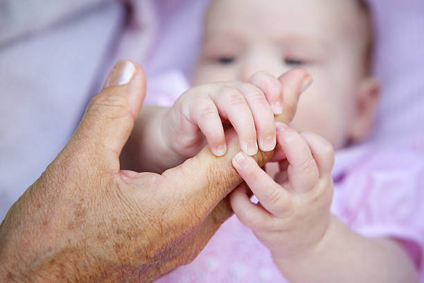 istock Baby hands holding grandmother 515961993