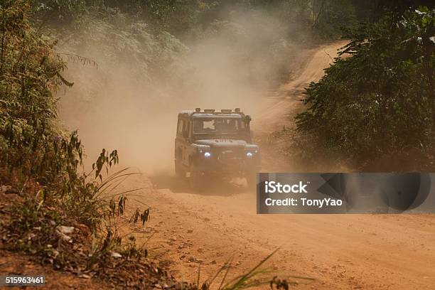 Off Road Suv Vehicle Running In Forest Stock Photo - Download Image Now - 4x4, Adventure, Car
