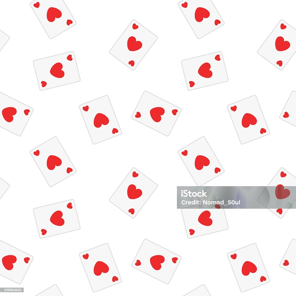 Heart Patterned Card Seamless Playing Cards Hearts Pattern Background Stock Illustration ...