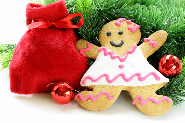istock traditional Christmas gingerbread man with festive decorations 515964007