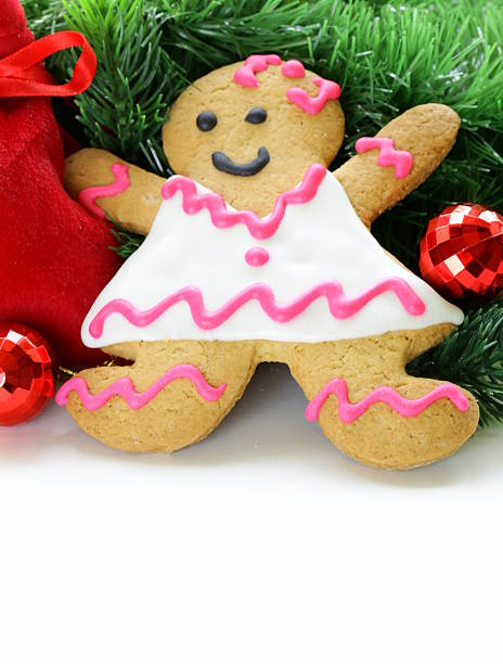 istock traditional Christmas gingerbread man with festive decorations 515964009