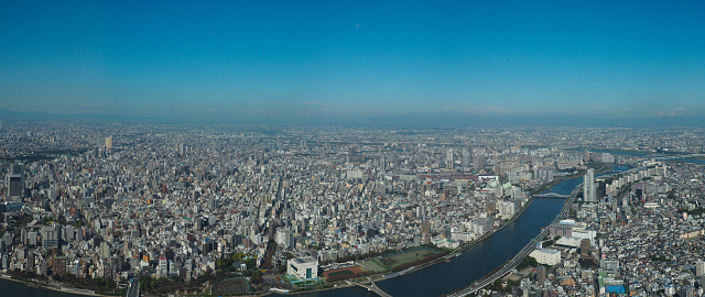 View on downtown tokyo from the sky tree