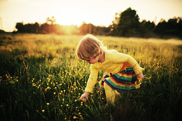istock cute little girl on meadow 515964547