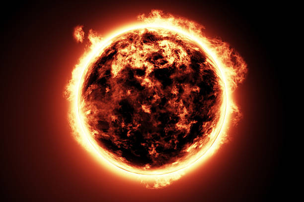 istock Large fire ball of the sun 515964777