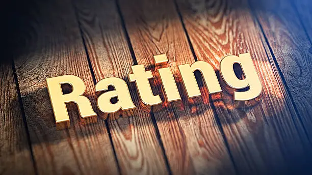 Photo of Word Rating on wood planks