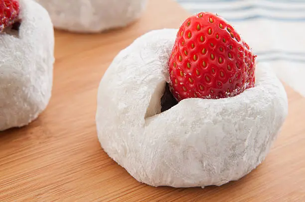 Japanese sweet,strawberry daifuku