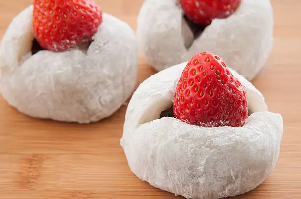 Japanese sweet,strawberry daifuku