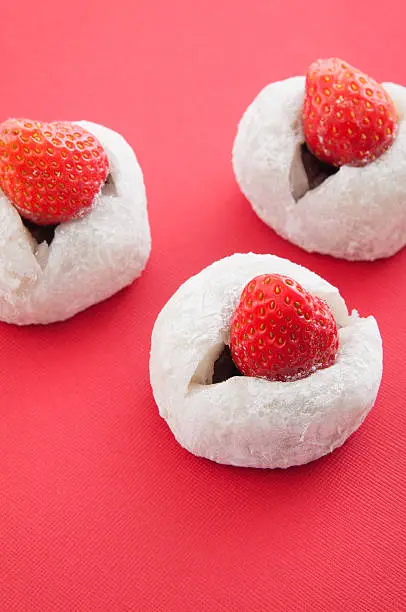 Japanese sweet,strawberry daifuku