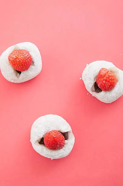 Japanese sweet,strawberry daifuku