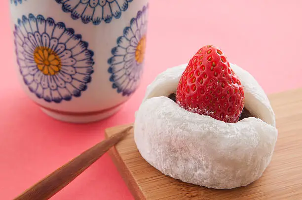 Japanese sweet,strawberry daifuku