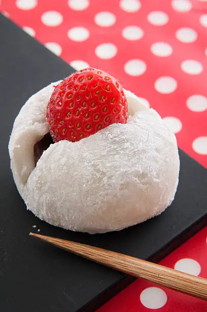 Japanese sweet,strawberry daifuku