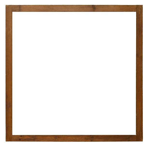 istock Wooden vintage frame isolated on white background 515972304