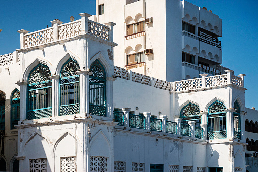 traditional arabic architecture detail in muscat old town oman