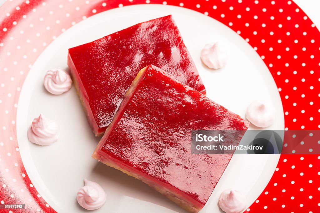 Crumbly cake with jam (jelly) prepared from cranberry Crumbly cake with jam (jelly) prepared from cranberry and strawberry Backgrounds Stock Photo