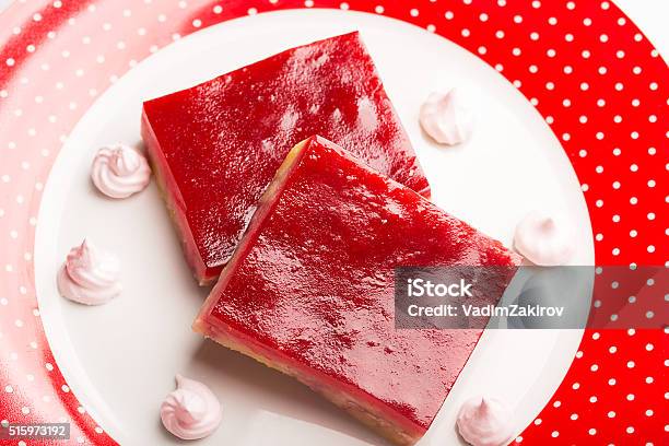 Crumbly Cake With Jam Prepared From Cranberry Stock Photo - Download Image Now