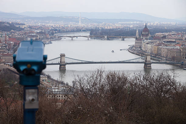 istock Budapest panorama with sightseeing binoculars in shallow DOF 515975956