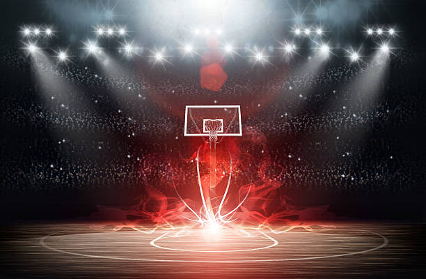 Basketball arena stock photo
