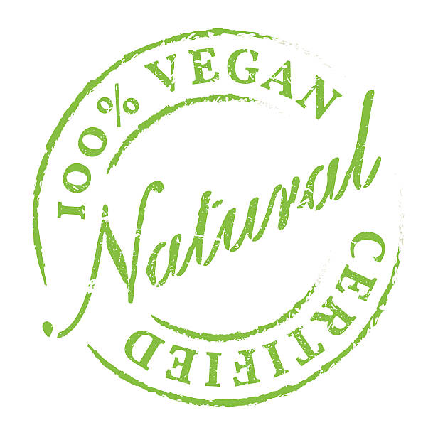 istock Green 100% Vegan All Natural Icon, Sticker, Badge 516000190