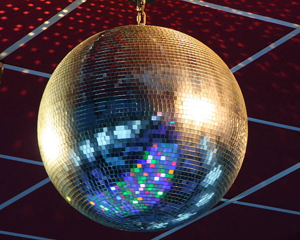 istock Night club lighting blue mirror-ball 516000982