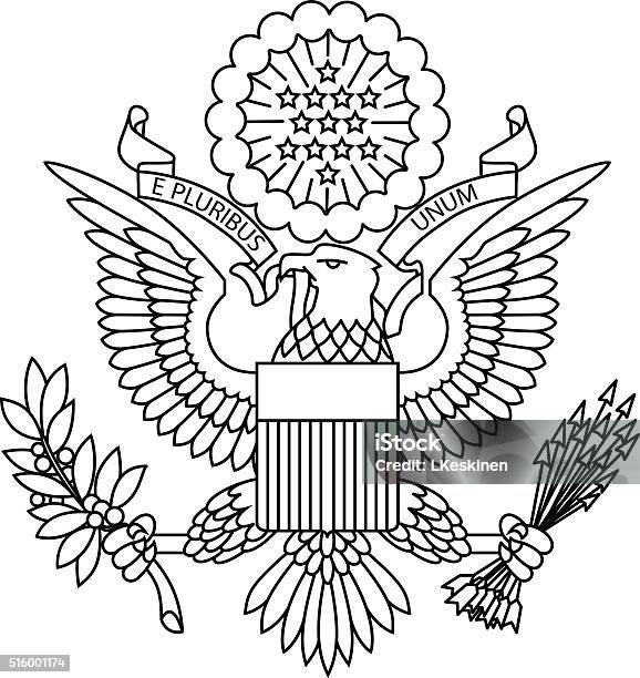 Us Passport Seal Stock Illustration - Download Image Now - USA, Seal - Stamp, Eagle - Bird