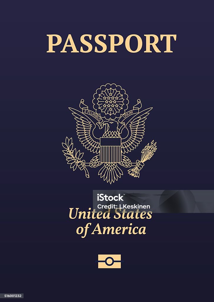 US passport seal US passport image. Passport stock vector
