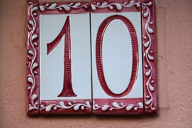 istock house number ten at a pink wall 516002902