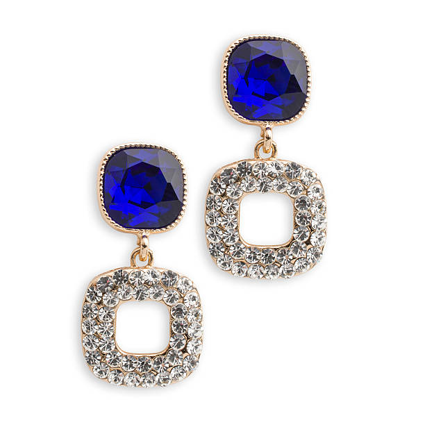 istock gold earrings with sapphire isolated on white 516003750