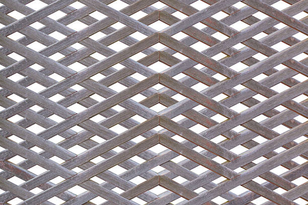 Wooden fence lattice pattern background.
